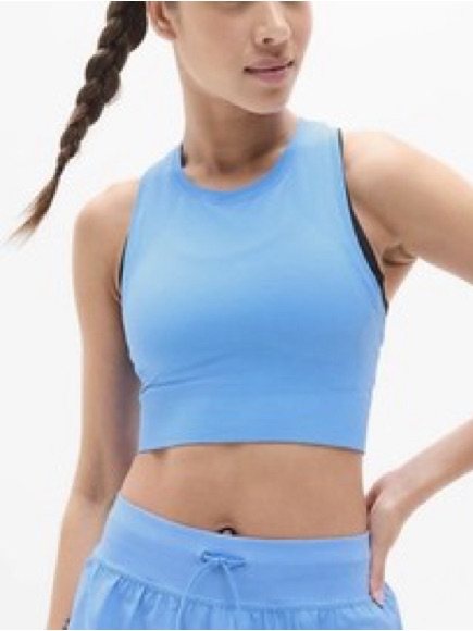 Athleta Hyperfocused High Neck Bra A-C Cup In Blue, Women’s Size Xs